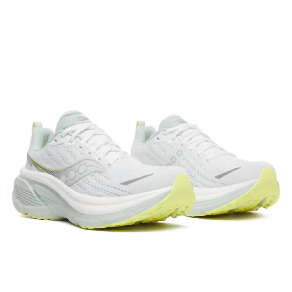 NEW SAUCONY women's hurricane 25 shoes - wide in white/mist